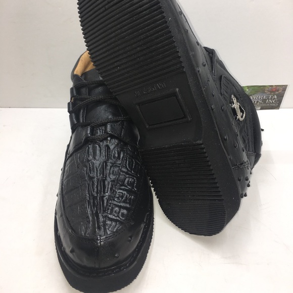 Men’s Crocodile/Ostrich Print Leather Shoes - Picture 6 of 6